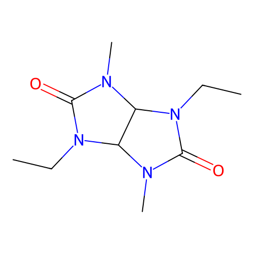 1,4-diethyl-3,6-dimethyltetrahydroimidazo[4,5-d]imidazole-2,5(1H,3H)-dione structure