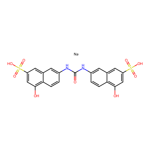 6,6'-Ureylene-bis(1-naphthol-3-sulfonic acid) structure