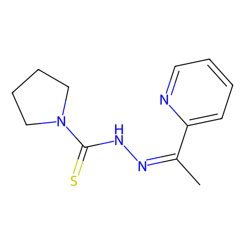 1-Pyrrolidinecarbothioic acid (1-(2-pyridinyl)ethylidene)hydrazide structure