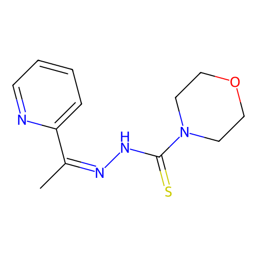 4-Morpholinecarbothioic acid, (1-(2-pyridinyl)ethylidene)hydrazide structure