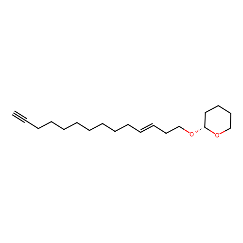 (E)-2-((3-Tetradecen-13-ynyl)oxy)tetrahydro-2H-pyran structure