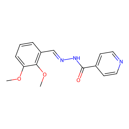 N'-[(E)-(2,3-dimethoxyphenyl)methylidene]isonicotinohydrazide structure