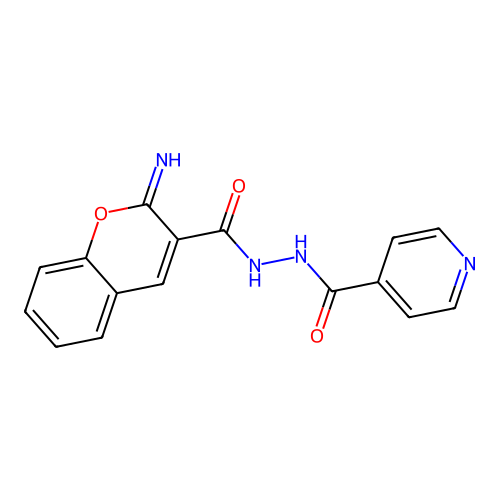 N'-(2-iminochromene-3-carbonyl)pyridine-4-carbohydrazide structure