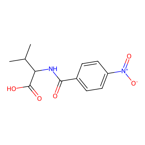 N-[(4-nitrophenyl)carbonyl]valine structure