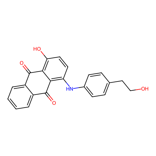 1-Hydroxy-4-[4-(2-hydroxyethyl)anilino]anthracene-9,10-dione structure