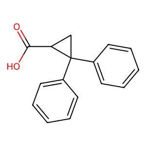 2,2-Diphenylcyclopropanecarboxylic acid structure