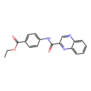 Ethyl 4-(quinoxaline-2-carbonylamino)benzoate structure