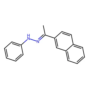 N-(1-naphthalen-2-ylethylideneamino)aniline structure