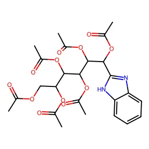 1,2,3,4,5,6-Hexa-O-acetyl-1-C-(1H-benzimidazol-2-yl)hexitol structure