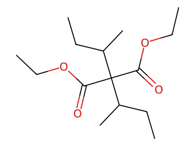 Diethyl bis(1-methylpropyl)malonate structure