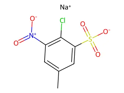 Sodium 4-chloro-5-nitrotoluene-3-sulphonate structure