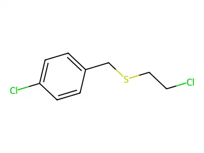1-Chloro-4-[[(2-chloroethyl)thio]methyl]benzene structure