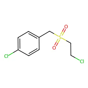 Sulfone, p-chlorobenzyl 2-chloroethyl structure