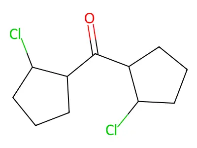 Bis(2-chlorocyclopentyl) ketone structure