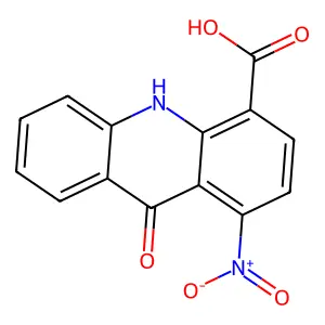 1-nitro-9-oxo-10H-acridine-4-carboxylic acid structure