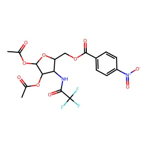 [4,5-diacetyloxy-3-[(2,2,2-trifluoroacetyl)amino]oxolan-2-yl]methyl 4-nitrobenzoate structure