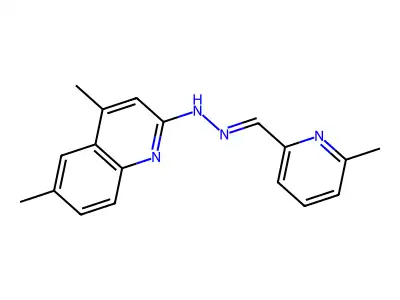 6-Methyl-2-pyridinecarbaldehyde (4,6-dimethyl-2-quinolinyl)hydrazone structure