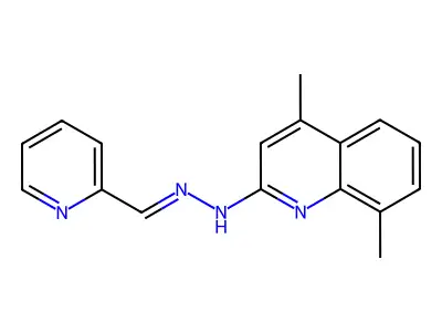 4,8-dimethyl-N-(pyridin-2-ylmethylideneamino)quinolin-2-amine structure