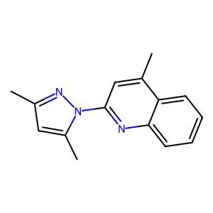 2-(3,5-dimethyl-1H-pyrazol-1-yl)-4-methylquinoline structure
