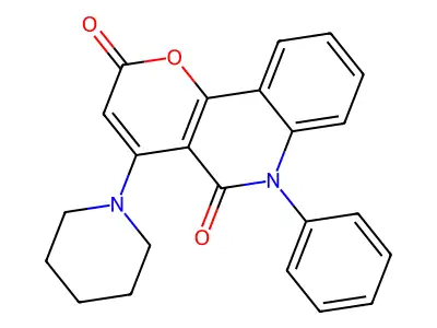 6-Phenyl-4-piperidin-1-ylpyrano[3,2-c]quinoline-2,5-dione structure