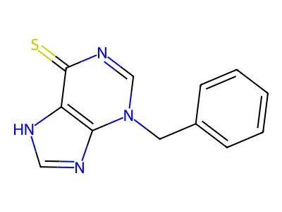 Purine-6(3H)-thione, 3-benzyl- structure