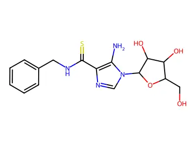 5-amino-N-benzyl-1-[3,4-dihydroxy-5-(hydroxymethyl)oxolan-2-yl]imidazole-4-carbothioamide structure