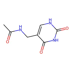 5-(acetylamino-methyl)-1H-pyrimidine-2,4-dione structure