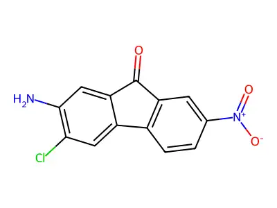 2-Amino-3-chloro-7-nitrofluoren-9-one structure