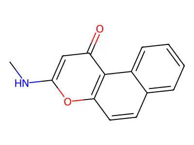 1H-Naphtho(2,1-b)pyran-1-one, 3-(methylamino)- structure