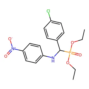 Diethyl P-((4-chlorophenyl)((4-nitrophenyl)amino)methyl)phosphonate structure
