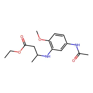Butanoic acid, 3-[[5-(acetylamino)-2-methoxyphenyl]amino]-, ethyl ester structure