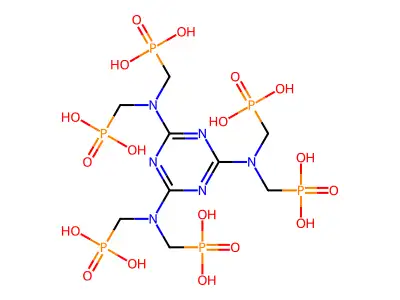 Phosphonic acid, (1,3,5-triazine-2,4,6-triyltris(nitrilobis(methylene)))hexakis- structure