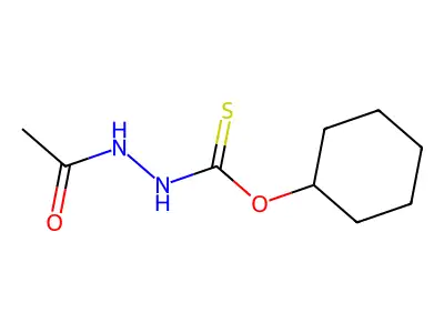 O-cyclohexyl N-acetamidocarbamothioate structure