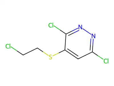3,6-Dichloro-4-(2-chloroethylsulfanyl)pyridazine structure