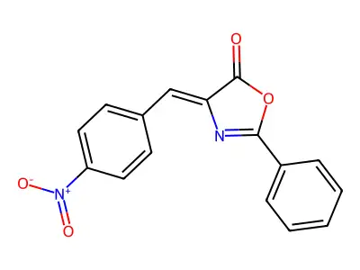 5(4H)-Oxazolone, 4-[(4-nitrophenyl)methylene]-2-phenyl- structure