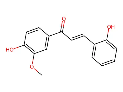 1-(4-hydroxy-3-methoxyphenyl)-3-(2-hydroxyphenyl)prop-2-en-1-one structure