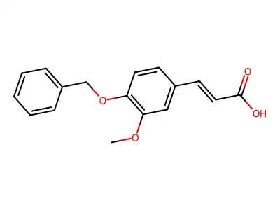 (Z)-3-(3-methoxy-4-phenylmethoxyphenyl)prop-2-enoic acid structure