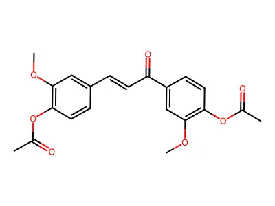 [4-[3-(4-Acetyloxy-3-methoxyphenyl)-3-oxoprop-1-enyl]-2-methoxyphenyl] acetate structure