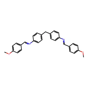 4,4'-Methylenebis(N-(4-methoxybenzylidene)aniline) structure