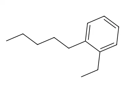 Benzene, 1-ethyl-2-pentyl structure