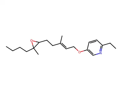 5-[5-(3-Butyl-3-methyloxiran-2-yl)-3-methylpent-2-enoxy]-2-ethylpyridine structure