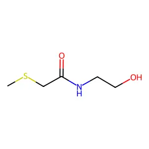 Methylthioacetylaminoethanol structure