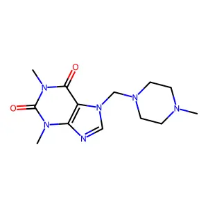 1,3-Dimethyl-7-[(4-methylpiperazin-1-yl)methyl]-3,7-dihydro-1h-purine-2,6-dione structure
