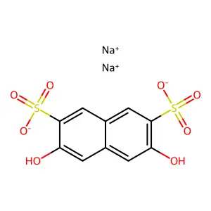 2,7-Naphthalenedisulfonic acid, 3,6-dihydroxy-, sodium salt (1:2) structure