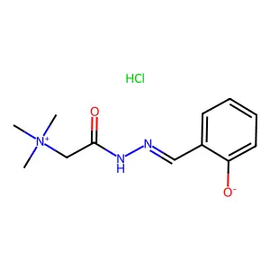 [2-[2-[(2-Hydroxyphenyl)methylidene]hydrazinyl]-2-oxoethyl]-trimethylazanium structure
