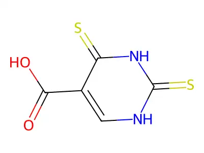 2,4-bis(sulfanylidene)-1H-pyrimidine-5-carboxylic acid structure