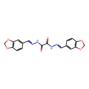 N'~1~,N'~2~-Bis[(2H-1,3-benzodioxol-5-yl)methylidene]ethanedihydrazide structure