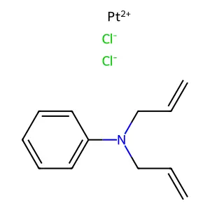 Platinum, (N,N-bis((2,3-eta)-2-propenyl)benzenamine)dichloro- structure