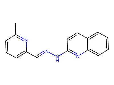 N-[(6-methyl-2-pyridinyl)methylideneamino]quinolin-2-amine structure