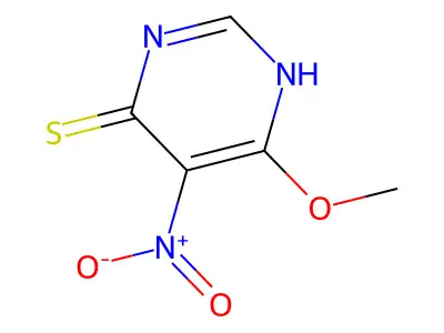 6-methoxy-5-nitro-1H-pyrimidine-4-thione structure